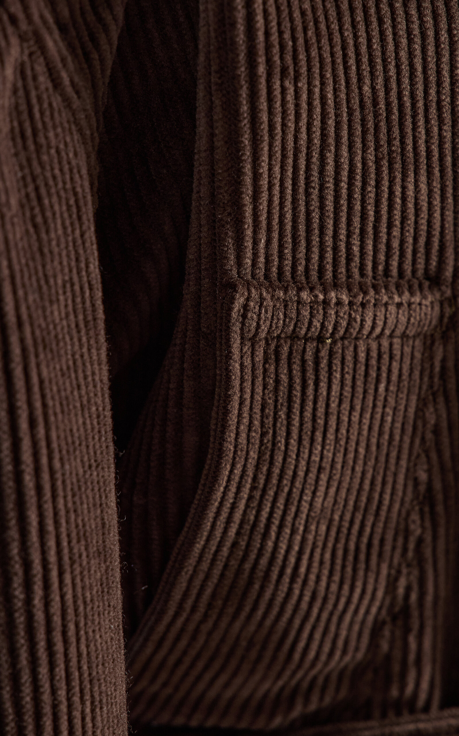 Favi Cropped Corduroy Trench Coat brown - 5