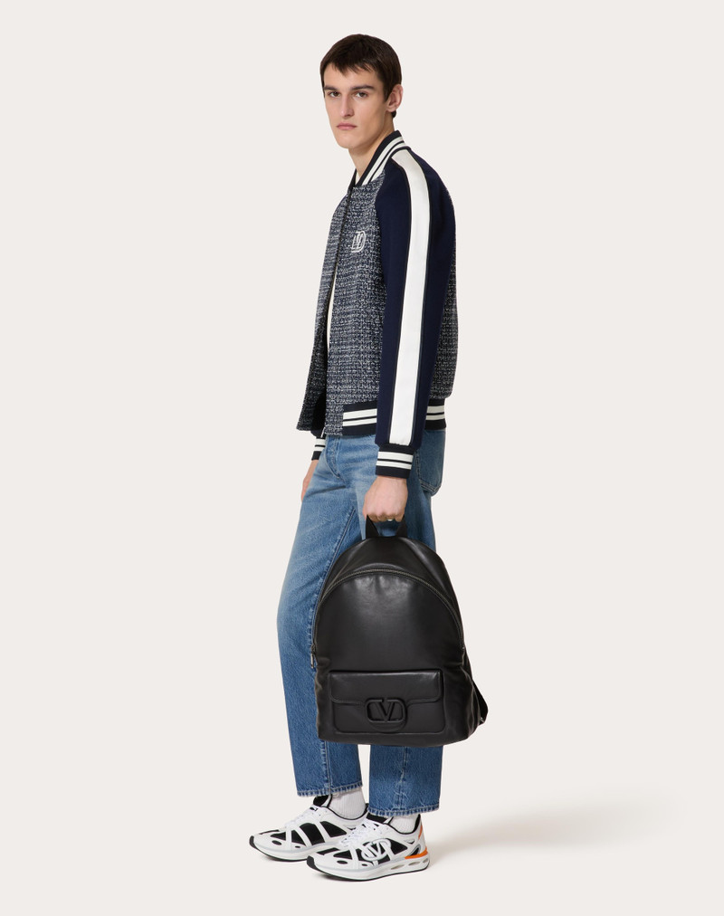 Valentino COTTON AND VISCOSE TWEED BOMBER JACKET WITH VLOGO SIGNATURE PATCH outlook