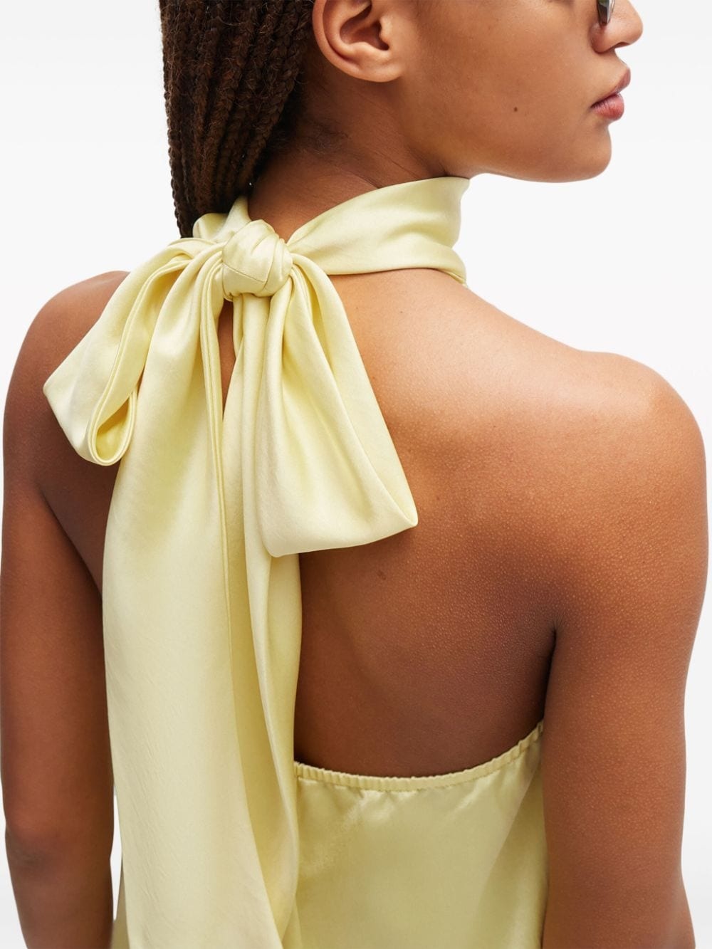 halterneck satin blouse - 5