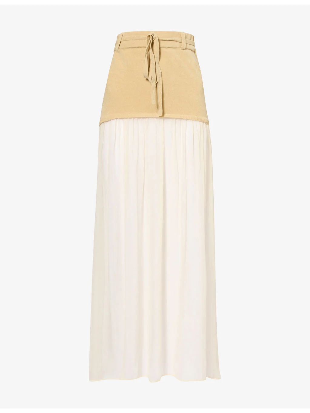 Asha Sheer-Panel Cotton Maxi Skirt - 1