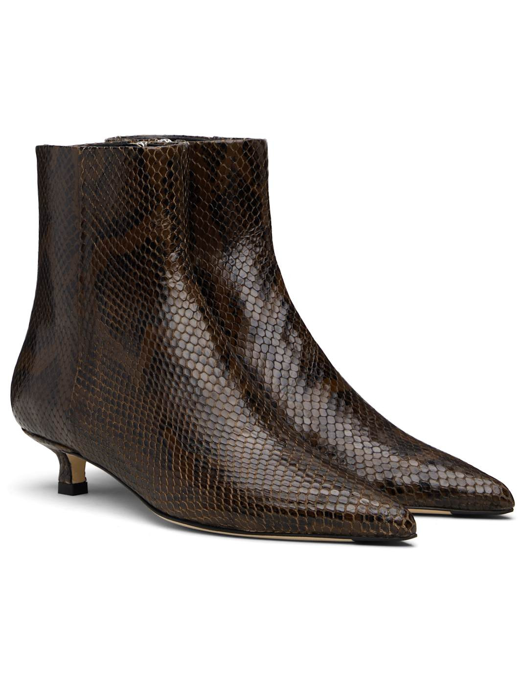 Brown Sofie Leather Ankle Boots - 4