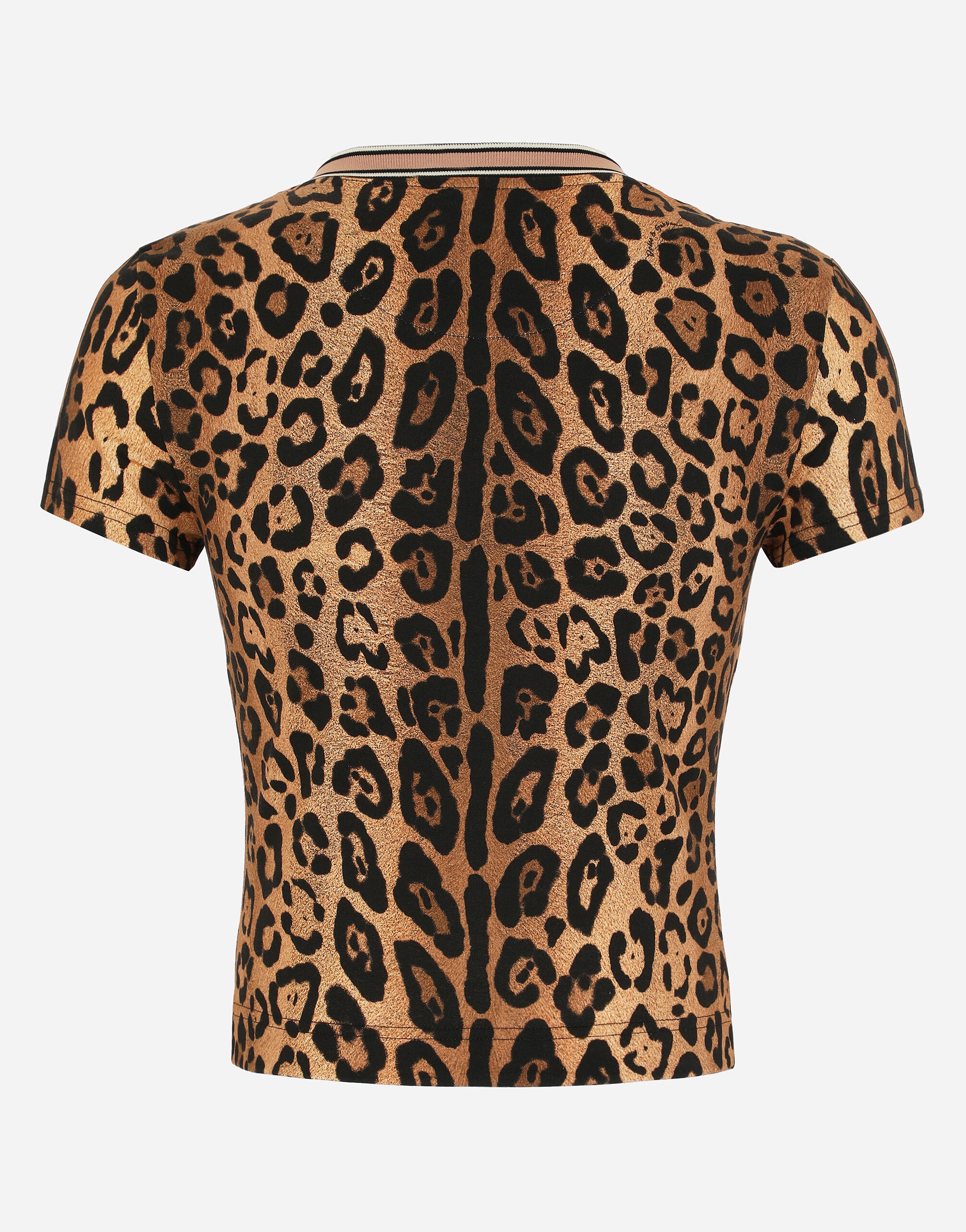 Short-sleeved leopard-print Crespo T-shirt - 2