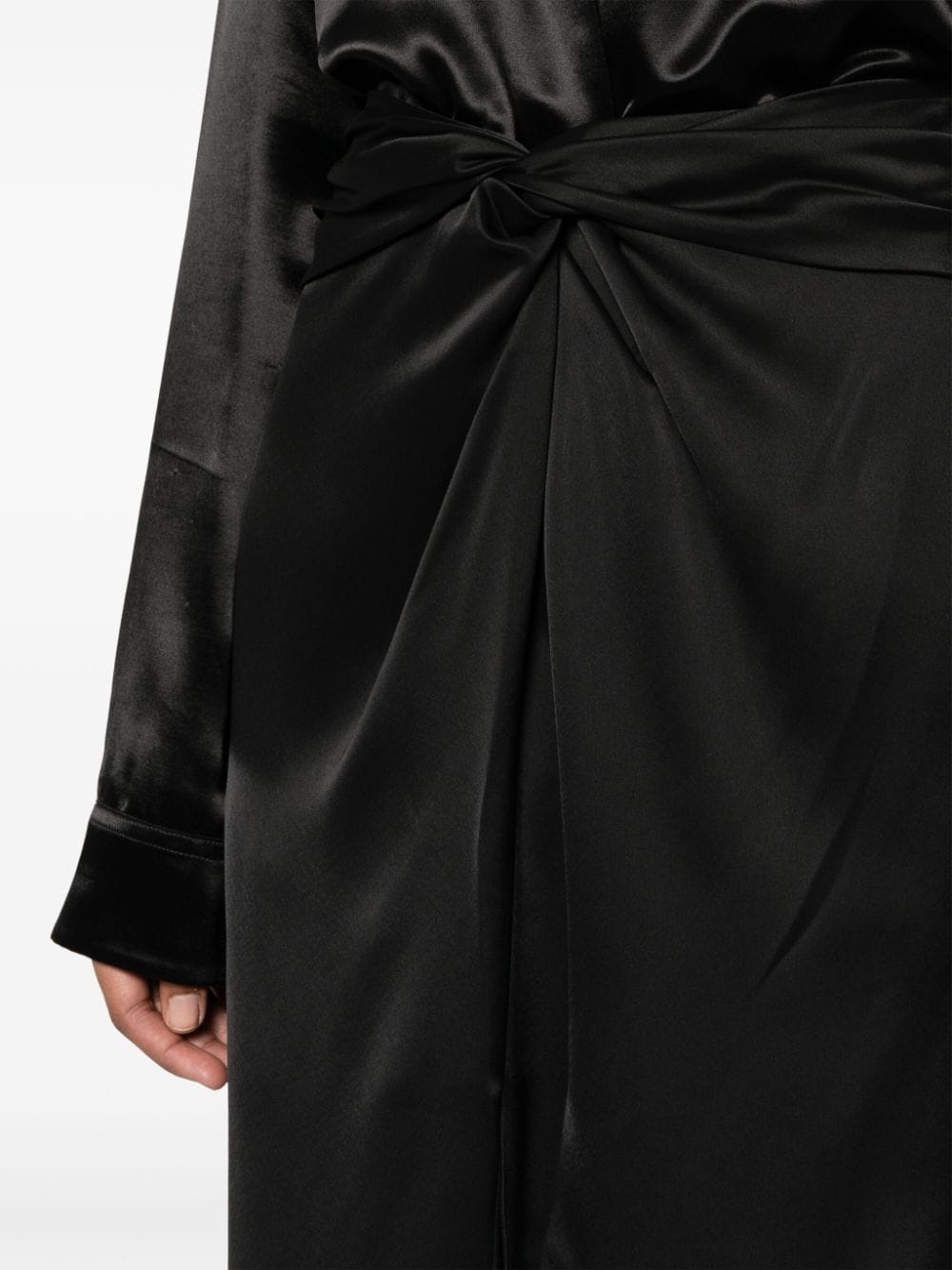 Heida satin wrap maxi skirt - 5
