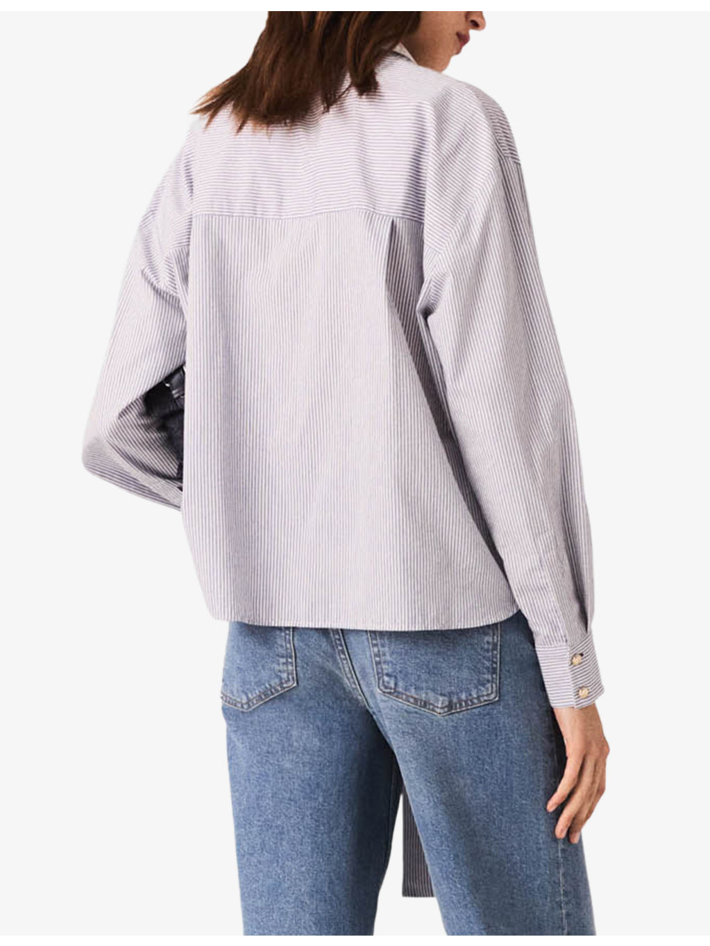 Pussy-Bow Striped Cotton-Blend Shirt - 4