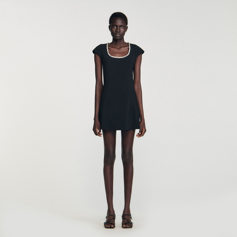 MINI DRESS WITH RHINESTONE COLLAR 3