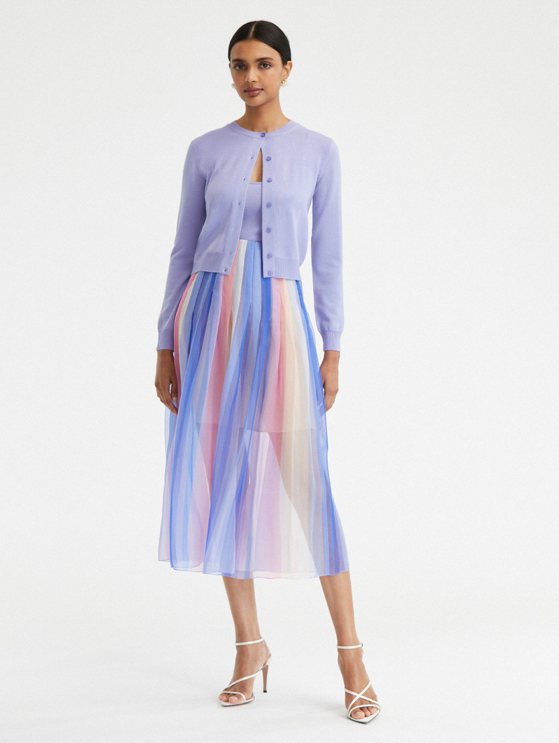 Oscar de la Renta BUTTON FRONT WISTERIA CARDIGAN outlook