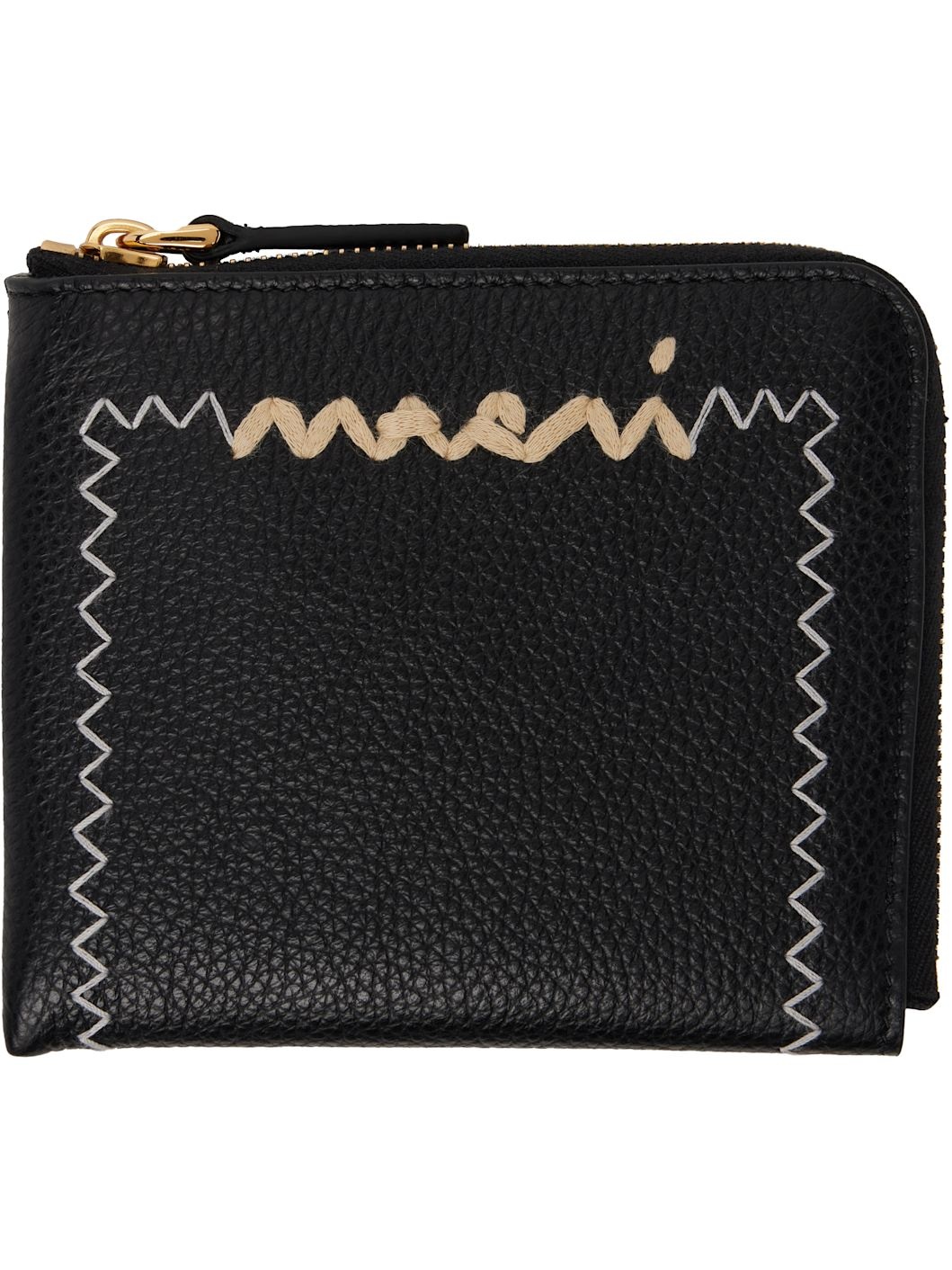 Marni Black Zip Around Wallet | REVERSIBLE
