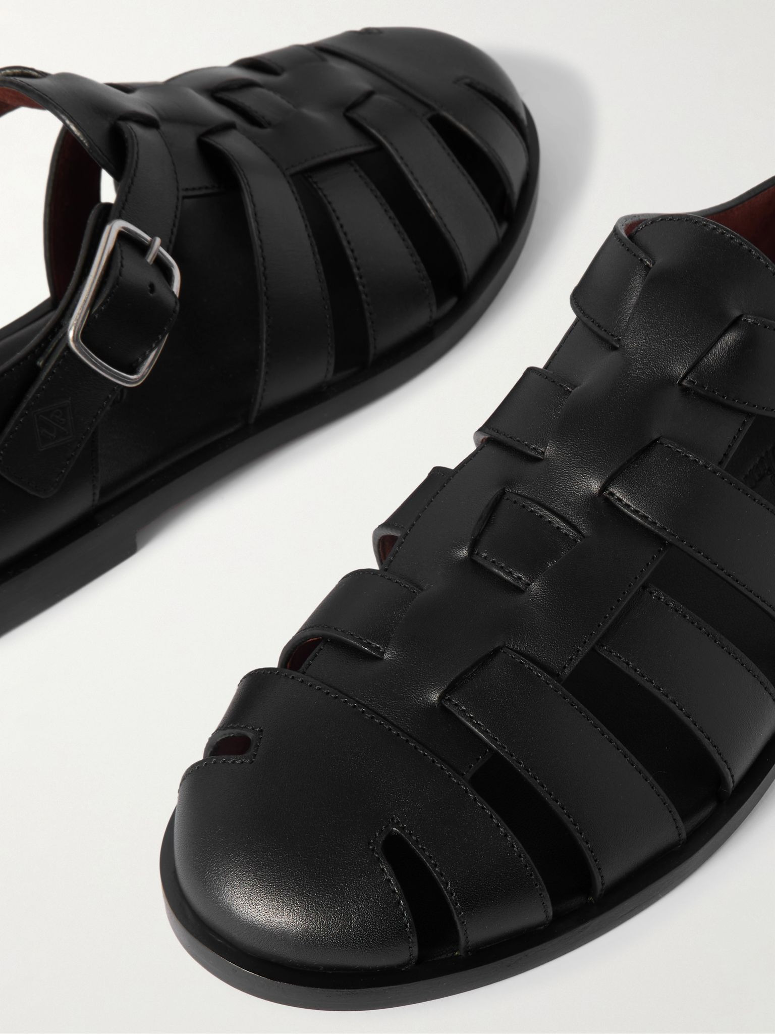 Maxime Walk Leather Sandals Black - 5