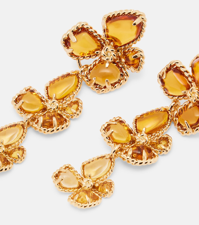 Bloom Large embellished drop earrings 4