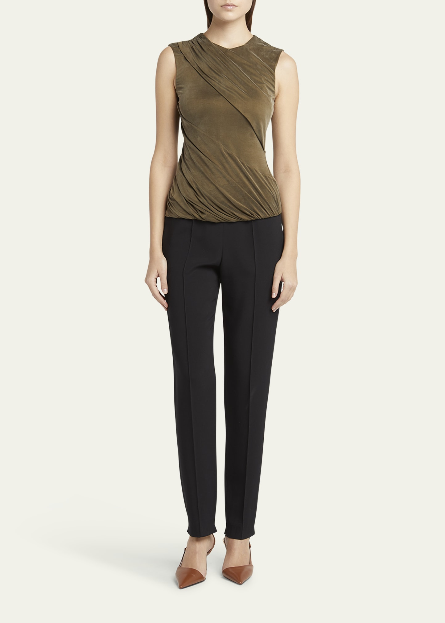 Ruched Jersey Cupro Tank Top - 2