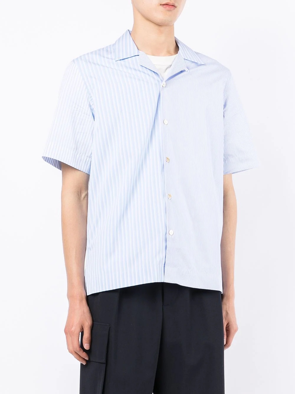 two-tone short-sleeve shirt - 3