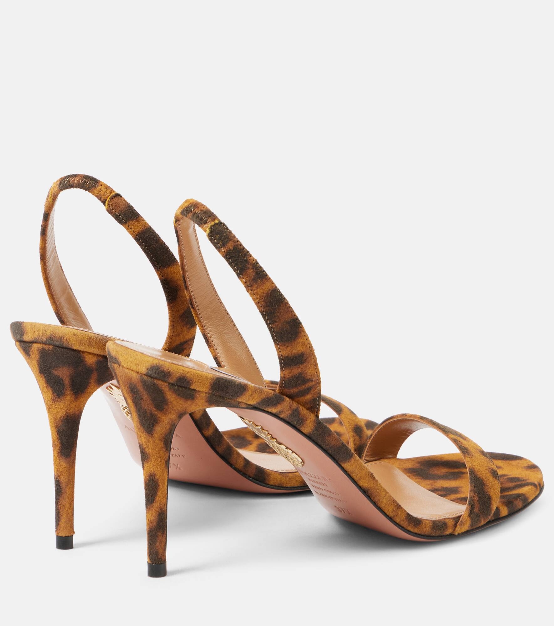 So Nude 85 leopard-print suede sandals - 3