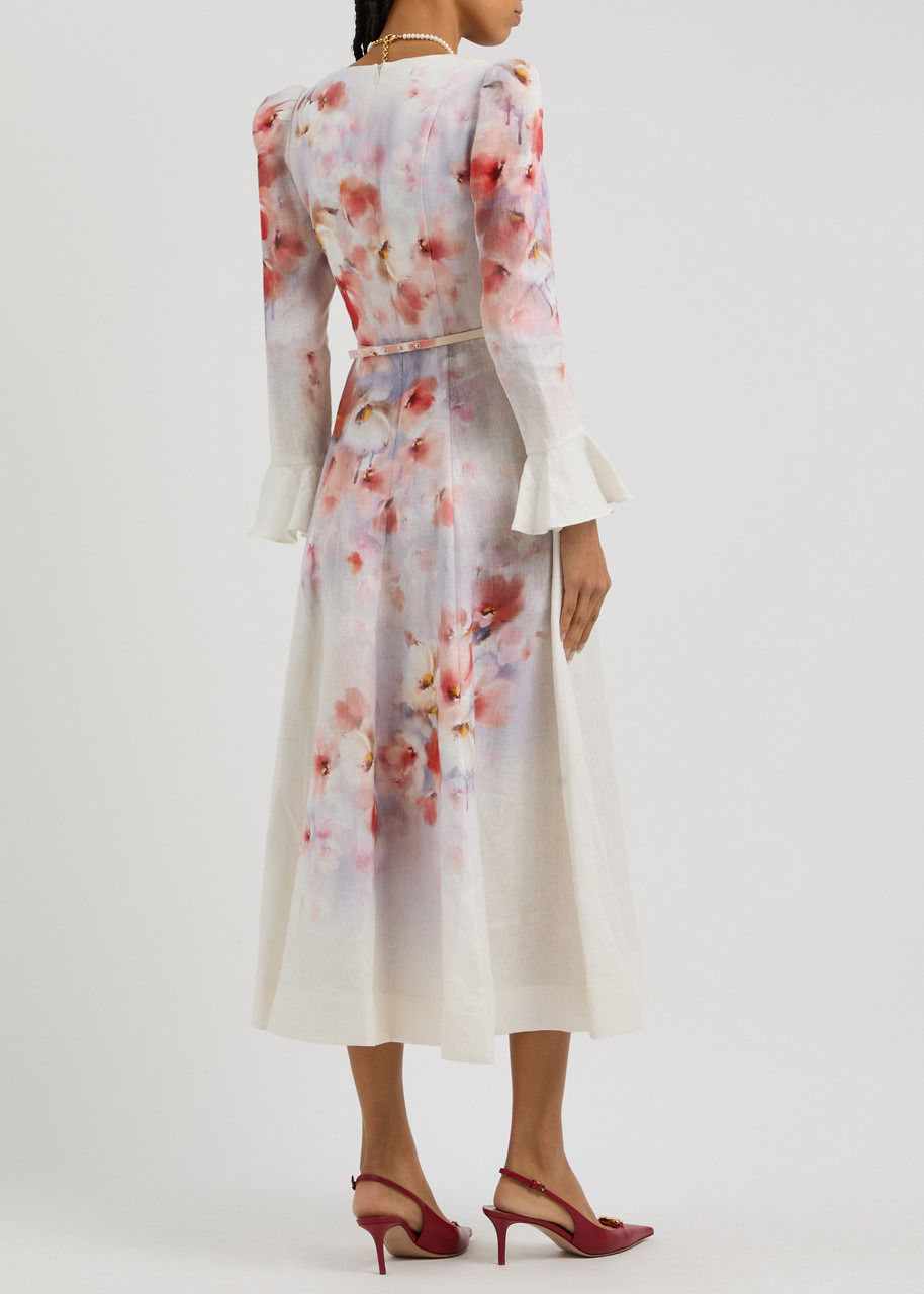 Zimmermann Crush Floral-print Linen Maxi Dress - 3