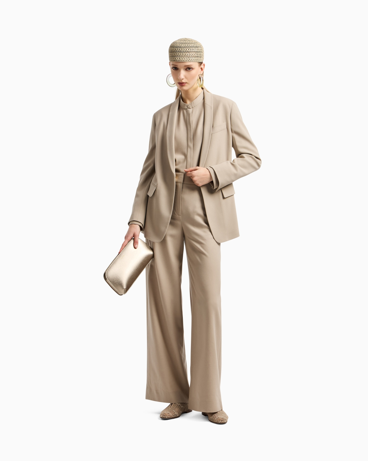 STRAIGHT-CUT FLOWING WOOL TROUSERS - 2