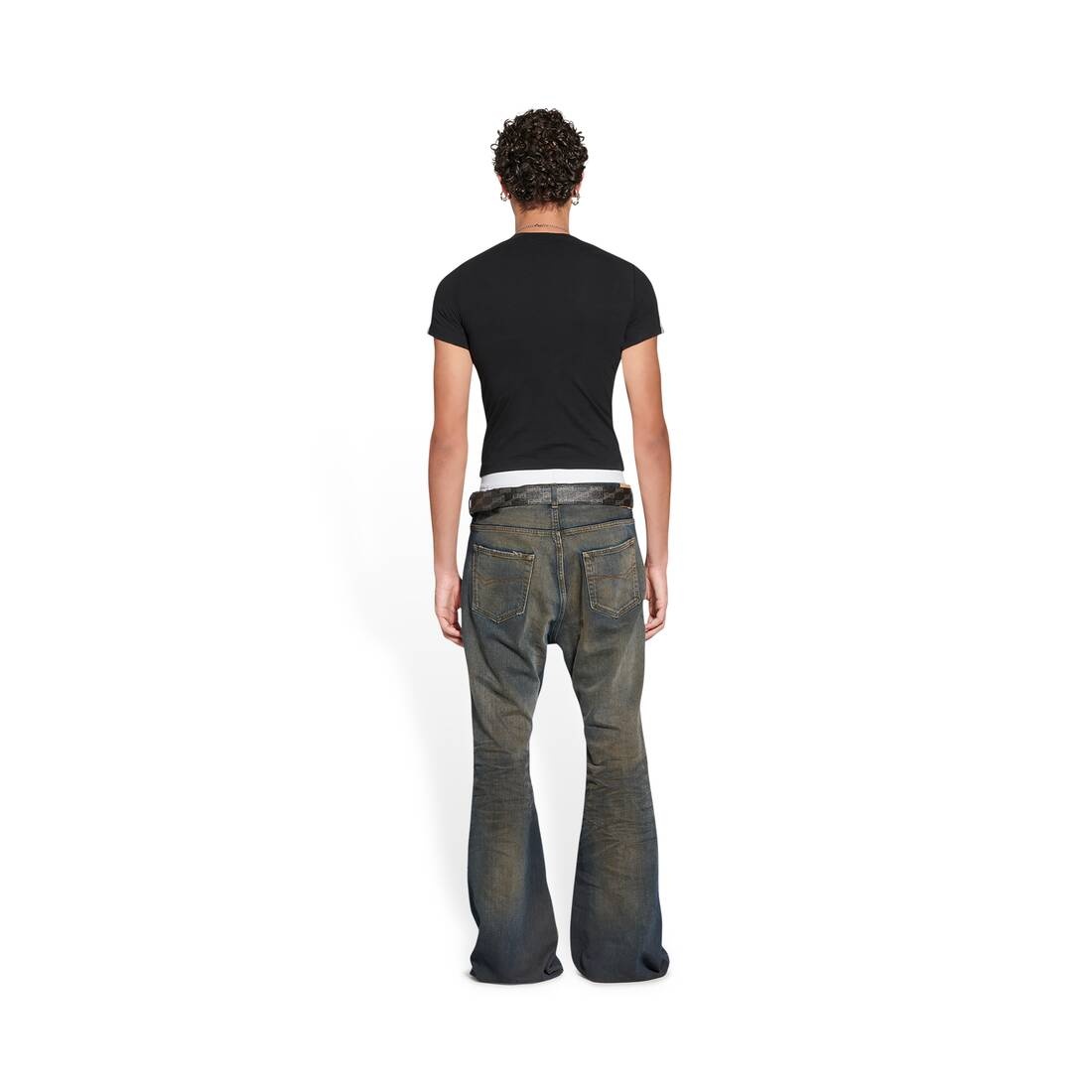 Flared Pants in Navy Blue - 4