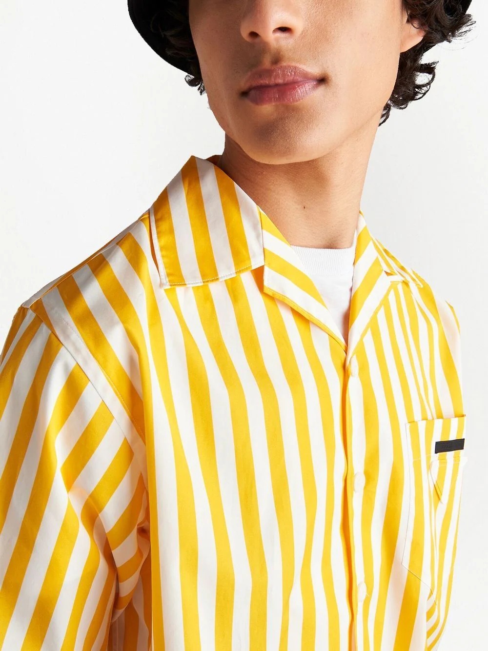 striped short-sleeved shirt - 4