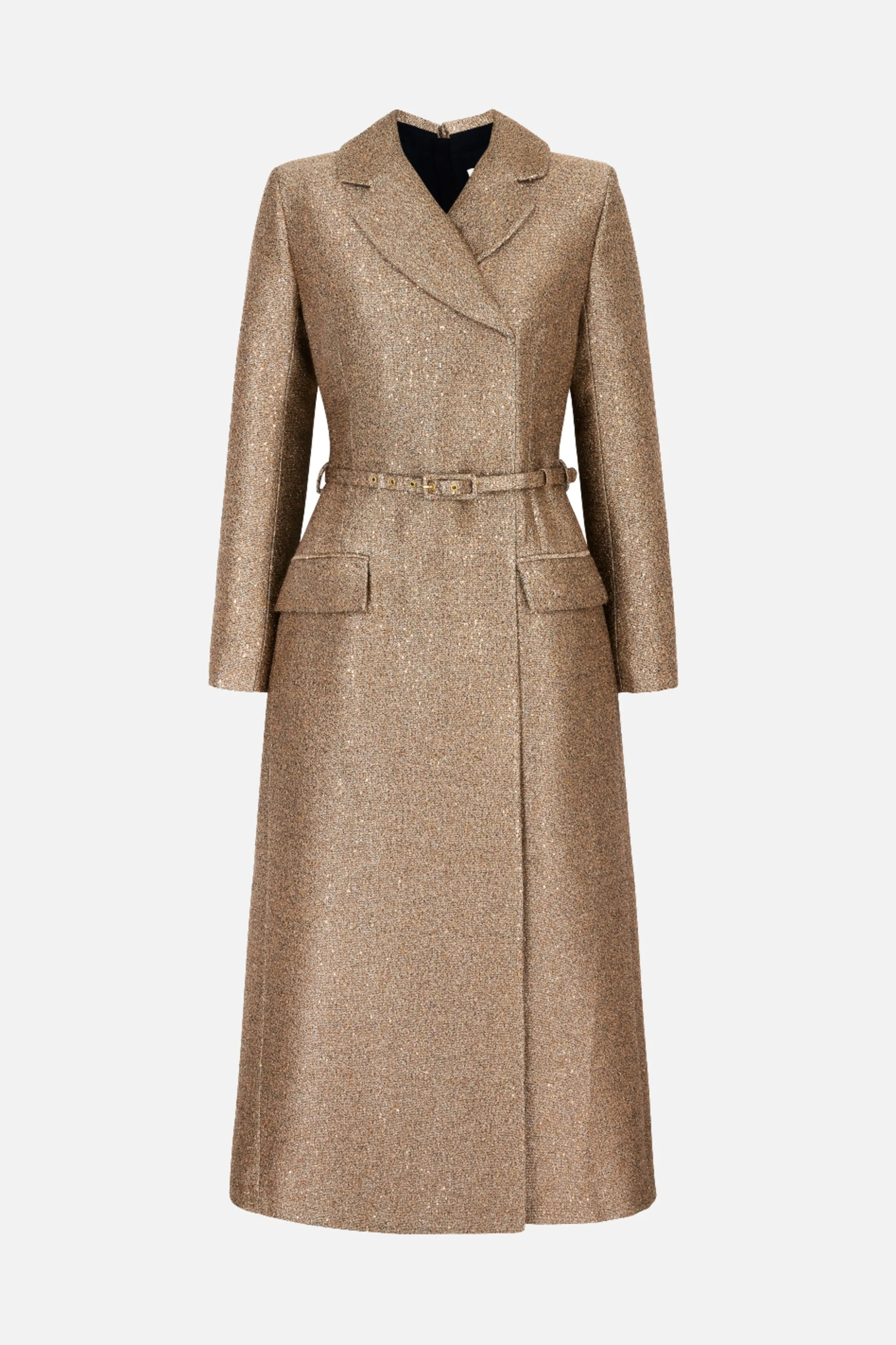Kalonice Dress In Gold Sequin Tweed - 1