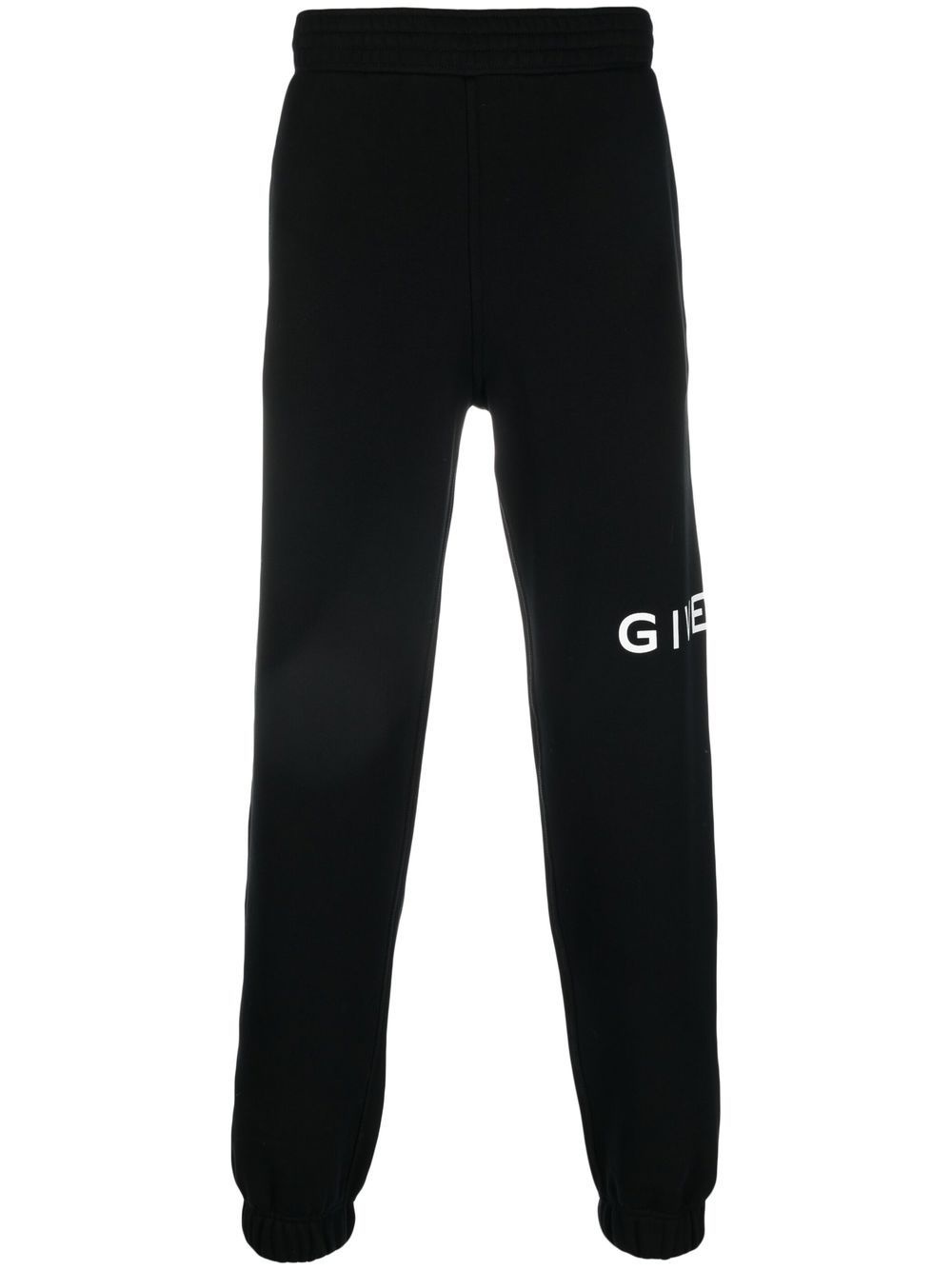 logo-print cotton track trousers - 1