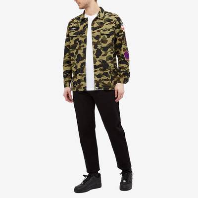 A BATHING APE® A Bathing Ape Camo Print Applique Military Shirt outlook