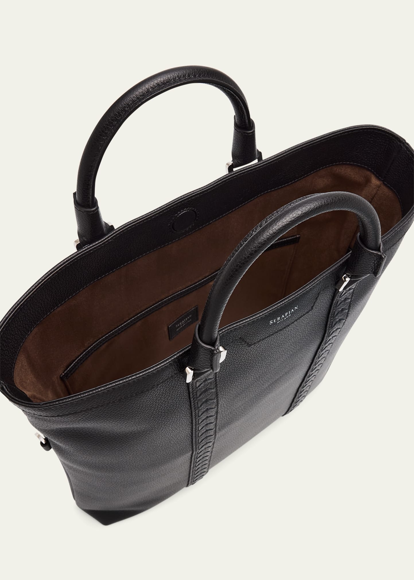 Men's Cachemire Leather Foldable Tote Bag - 4