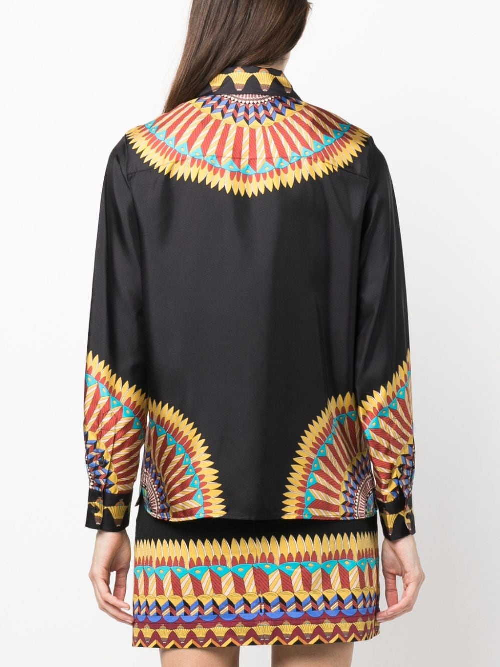 placed-print Boy silk shirt - 4
