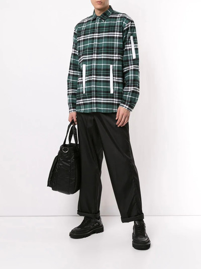 Craig Green tape appliqué plaid shirt outlook