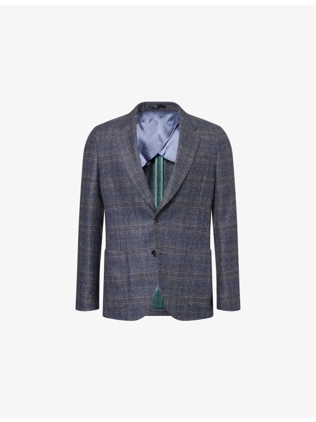 Prince Of Wales Check Long-Sleeve Wool Jacket - 1