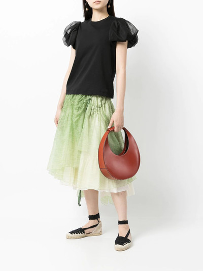 RENLI SU sheer-panel mulberry silk top outlook