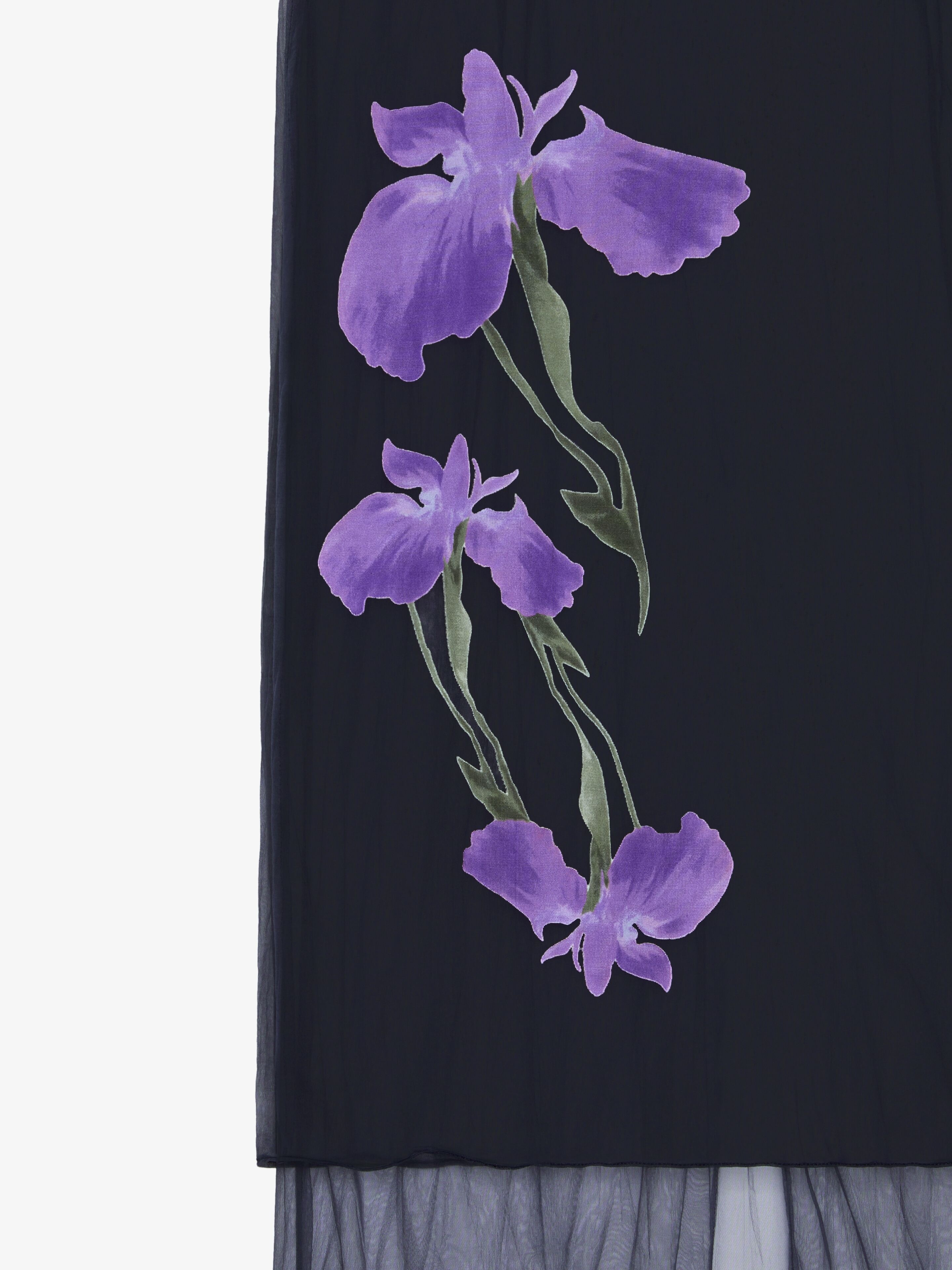 SKIRT IN FLORAL DÉVORÉ SATIN JERSEY - 5