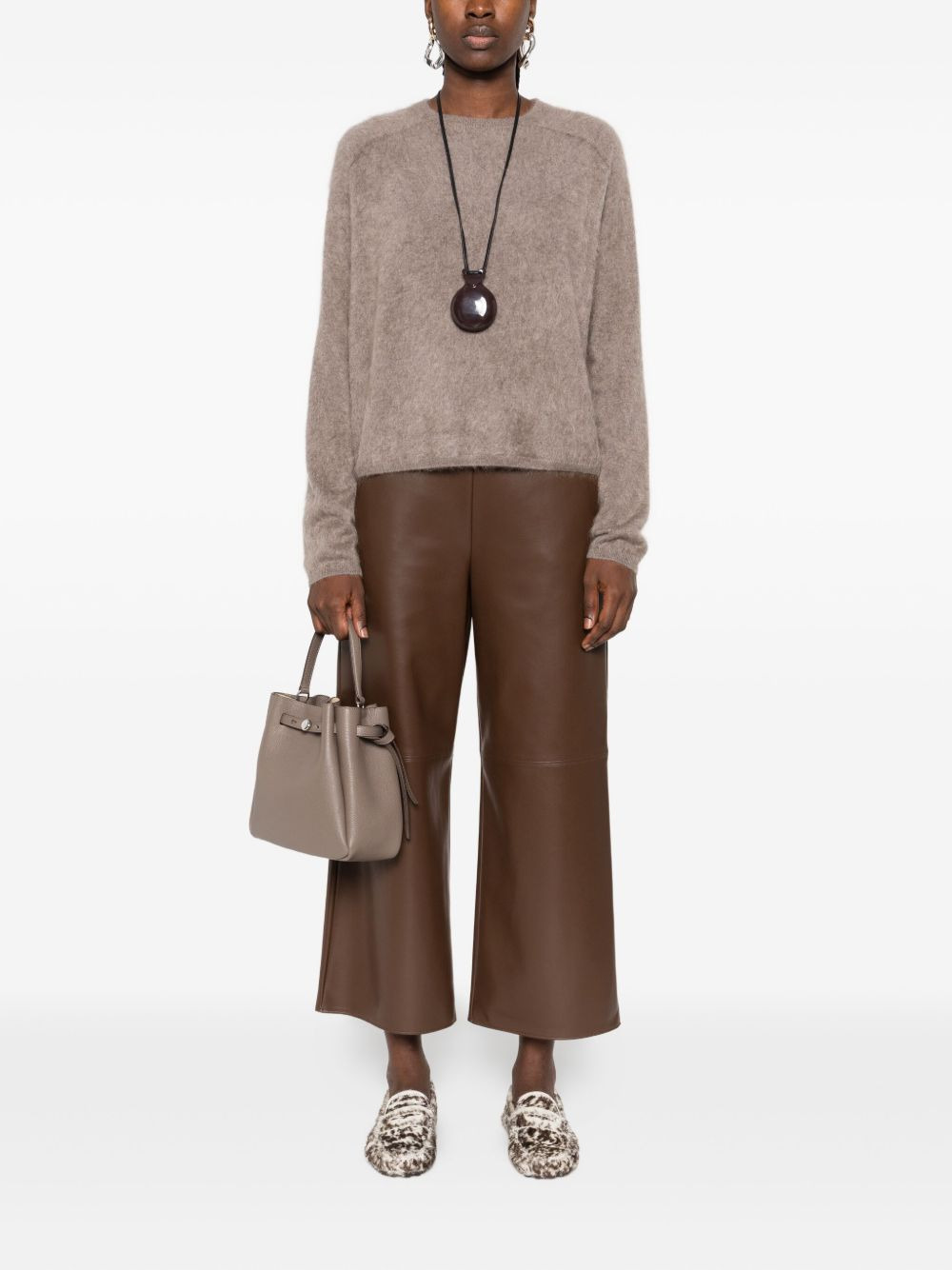 round-neck cashmere sweater - 2