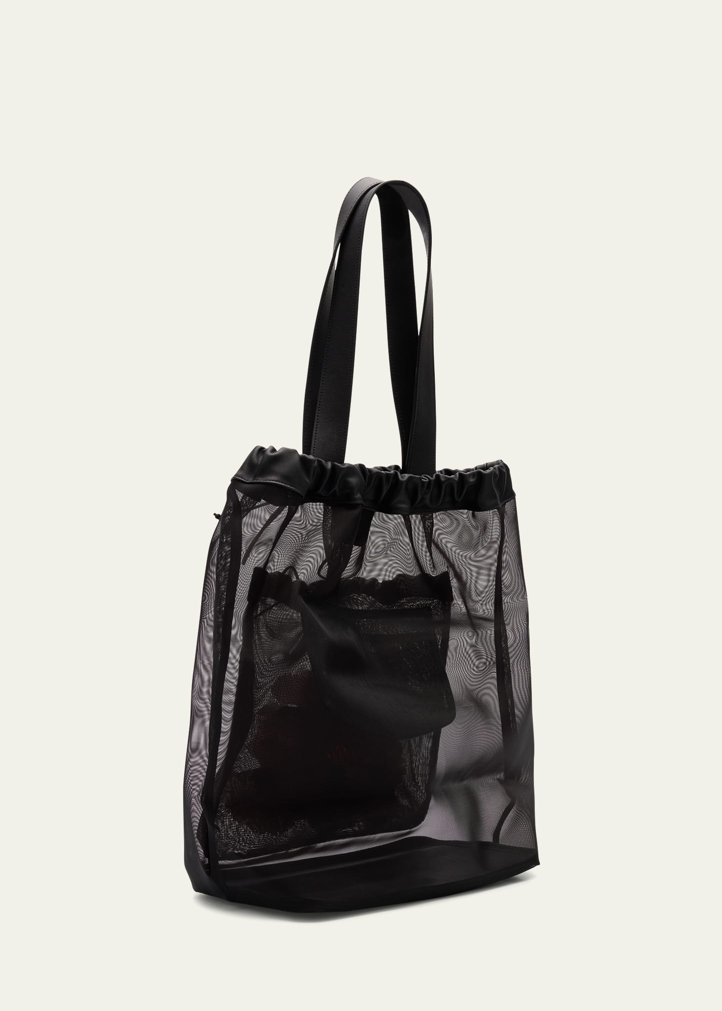 Simone Rocha Sheer Stuffed Carnation Pocket Tote Bag