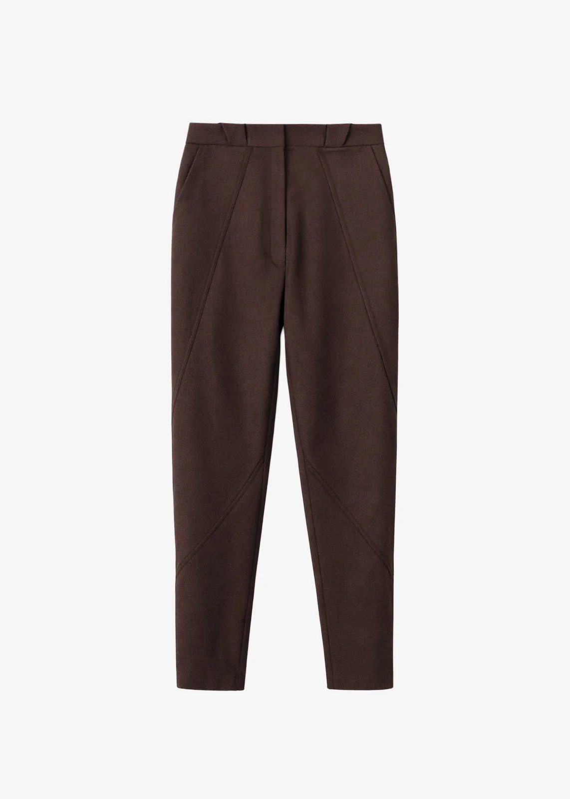 Dune Panelled Pants - Dark Brown - 1