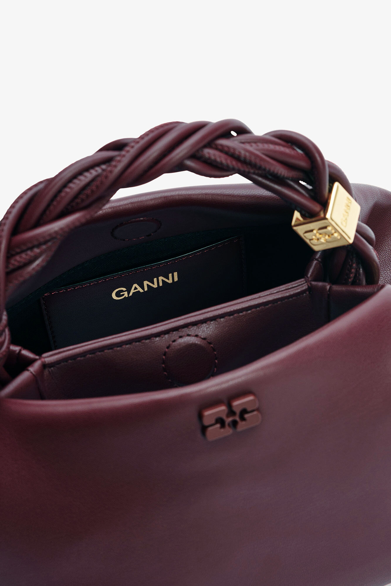 BURGUNDY SMALL GANNI BOU BAG - 3
