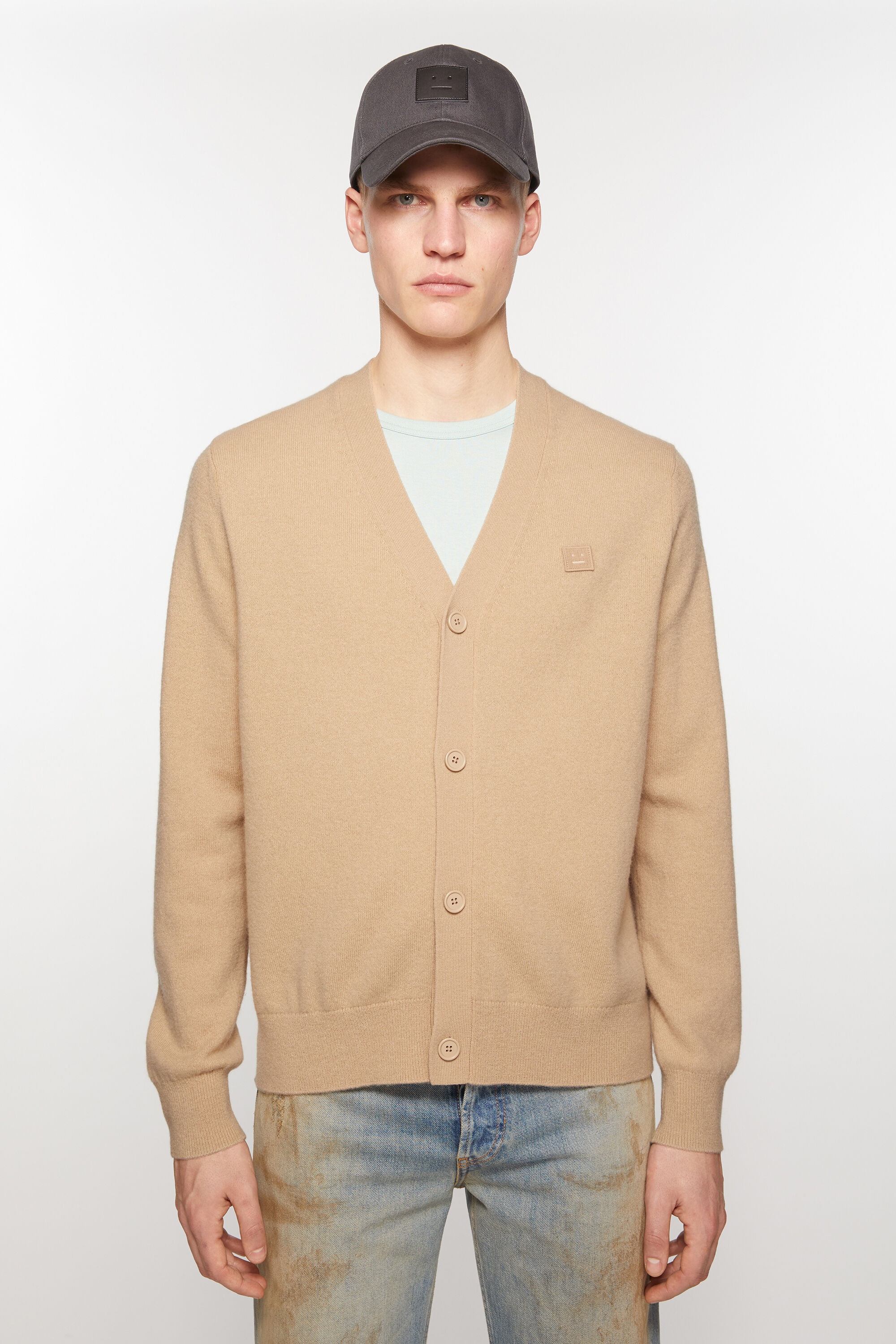 V-neck cardigan - Biscuit beige - 2