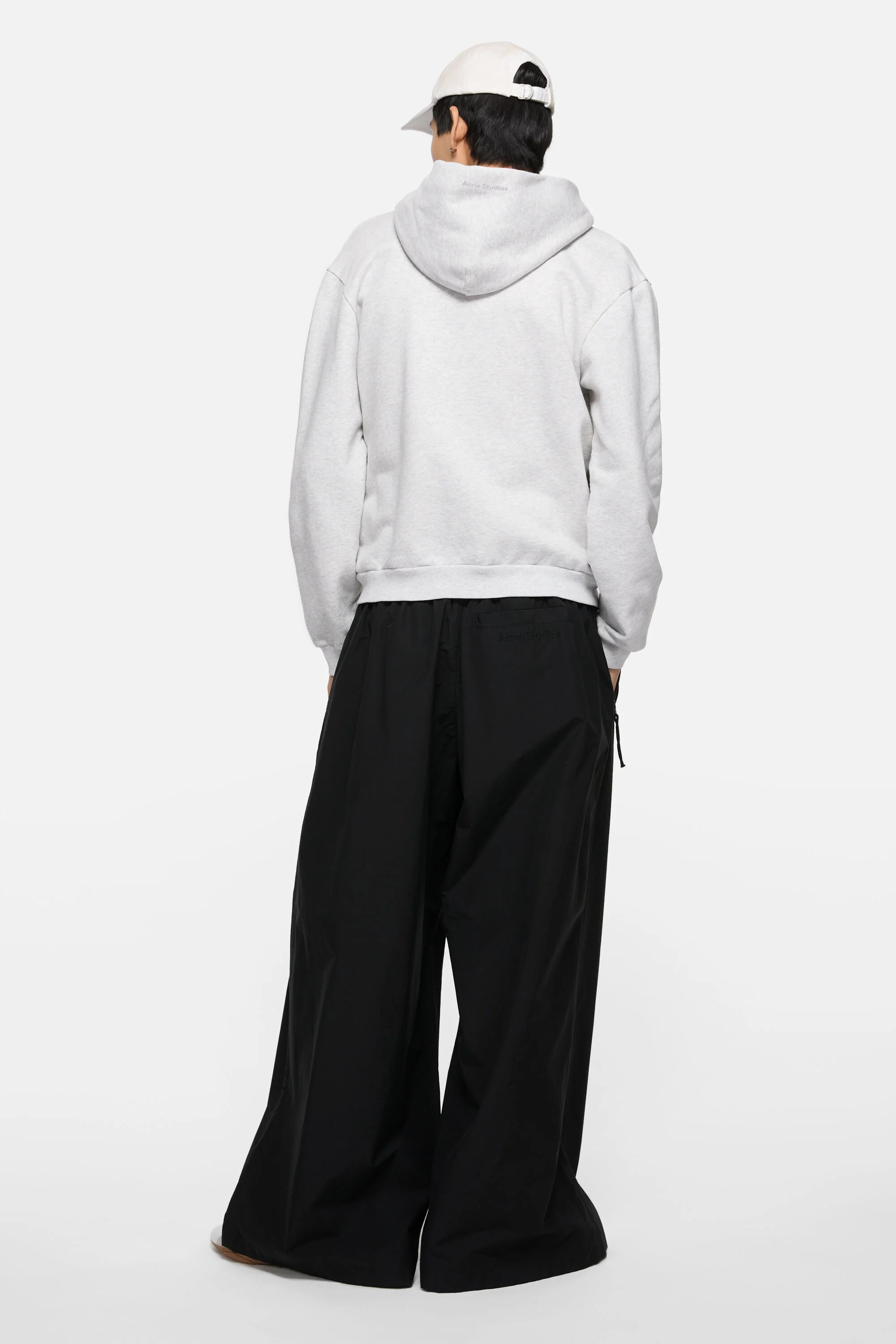 Hooded zipper sweater - Pale Grey Melange - 3