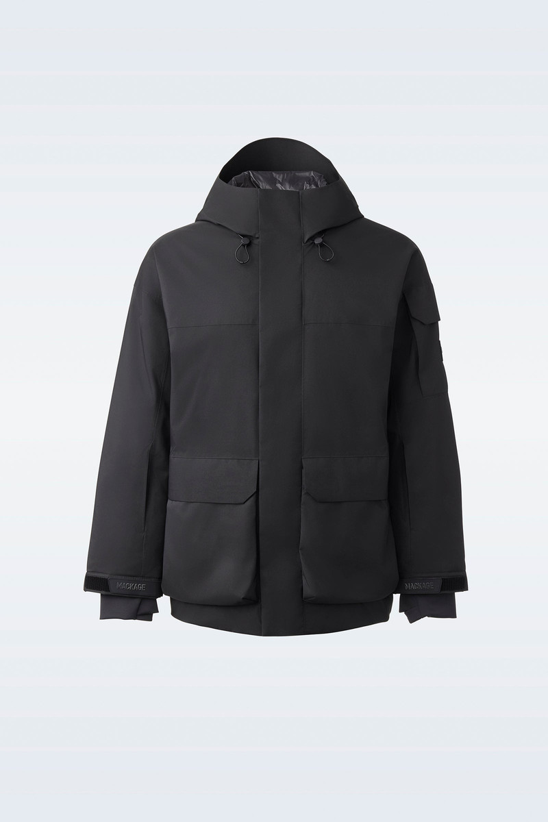 JEROME Long down ski jacket with hood 1