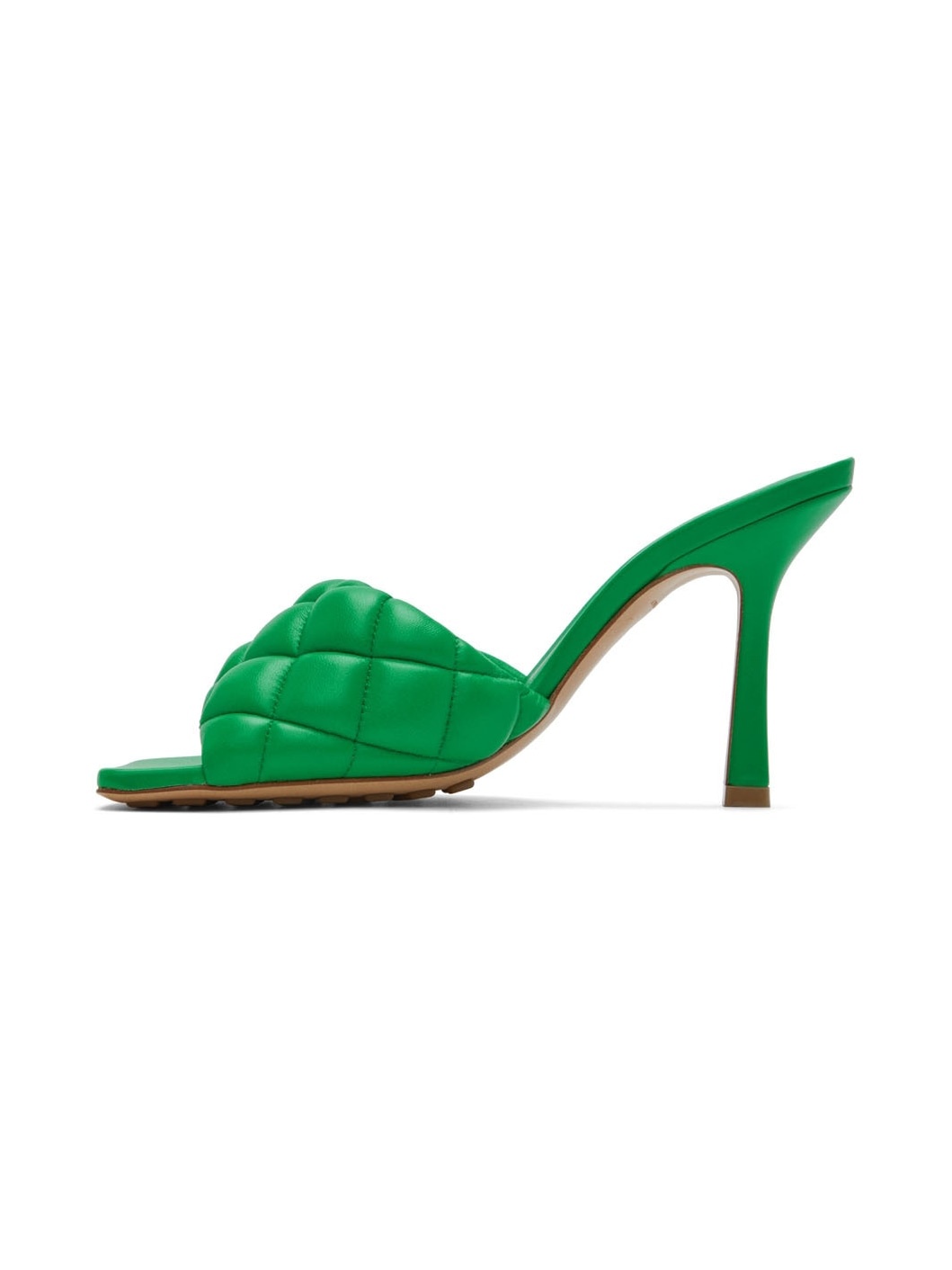 Green Padded Heeled Sandals - 3
