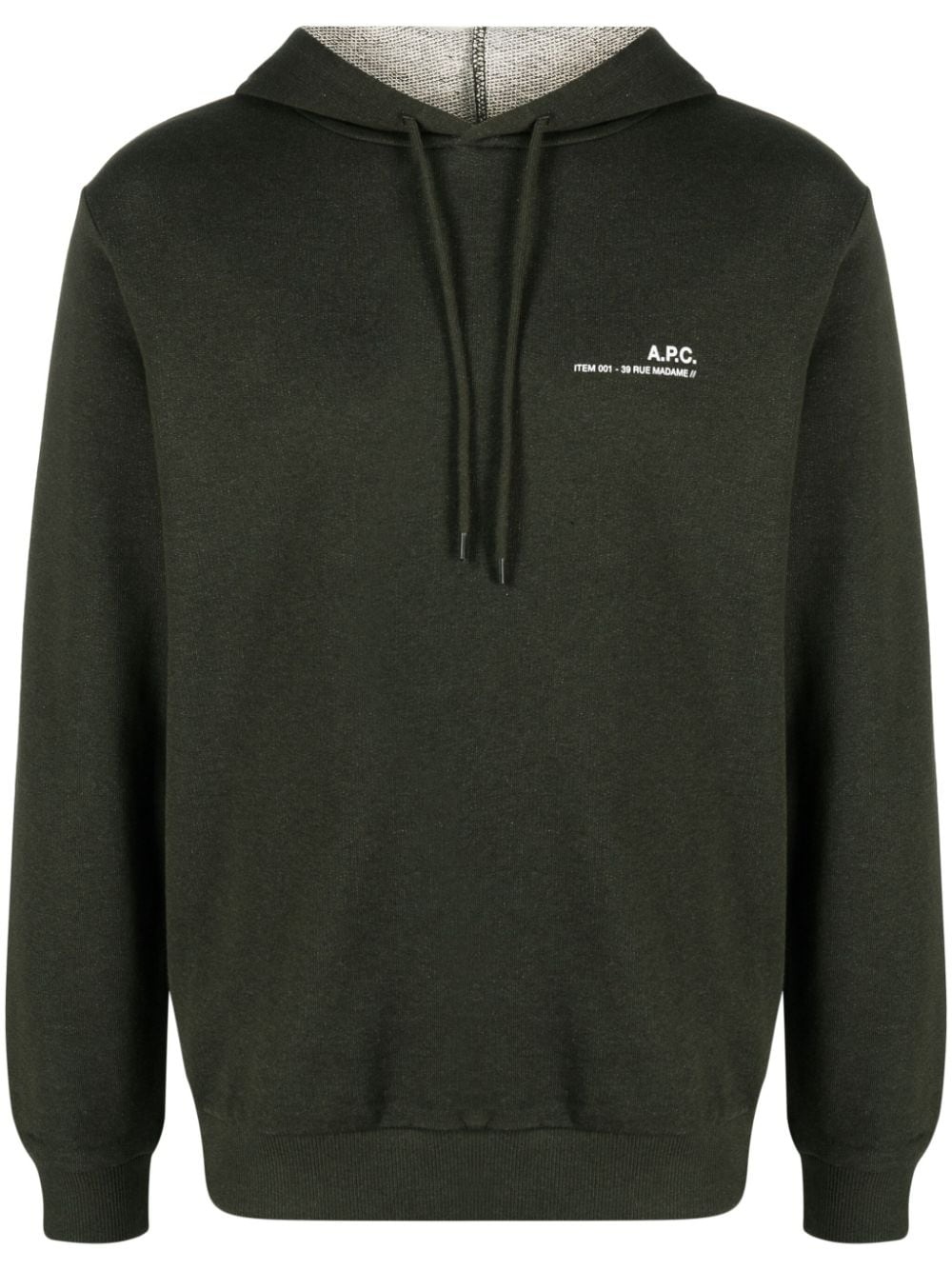 logo-print drawstring hoodie - 1