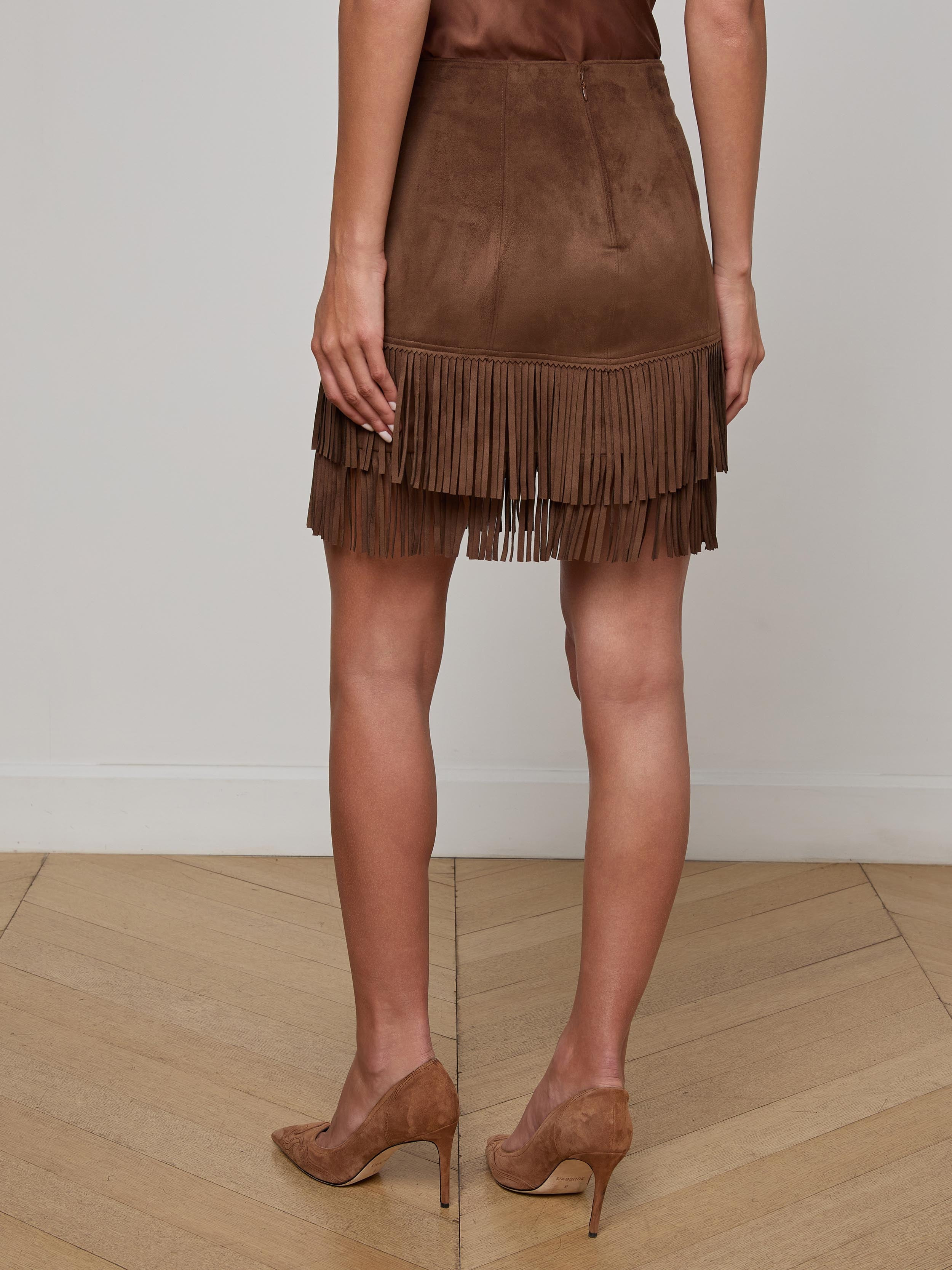 Lyle Vegan Suede Mini Skirt - 5