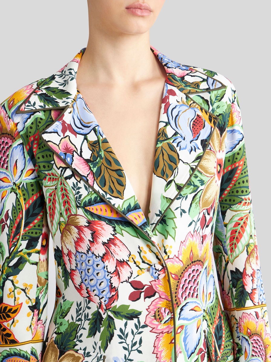 LONG FLORAL-PRINT DUSTER COAT - 2