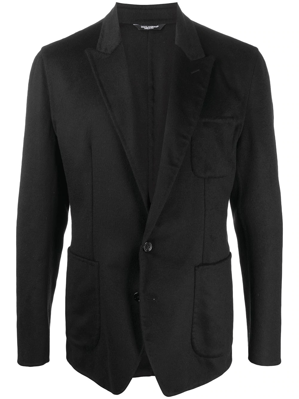 single-breasted cashmere blazer - 1