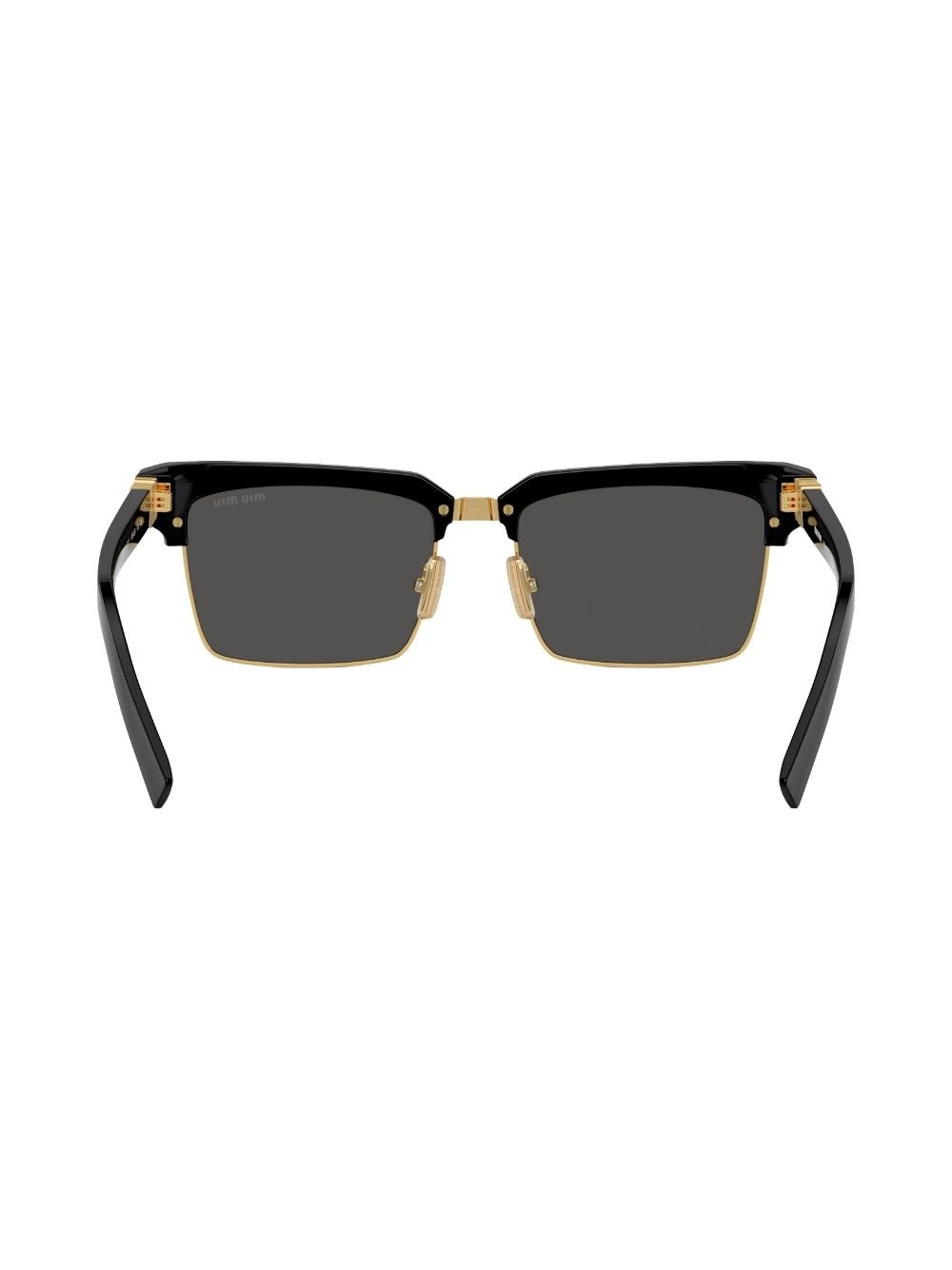 logo-lettering square-frame sunglasses - 4