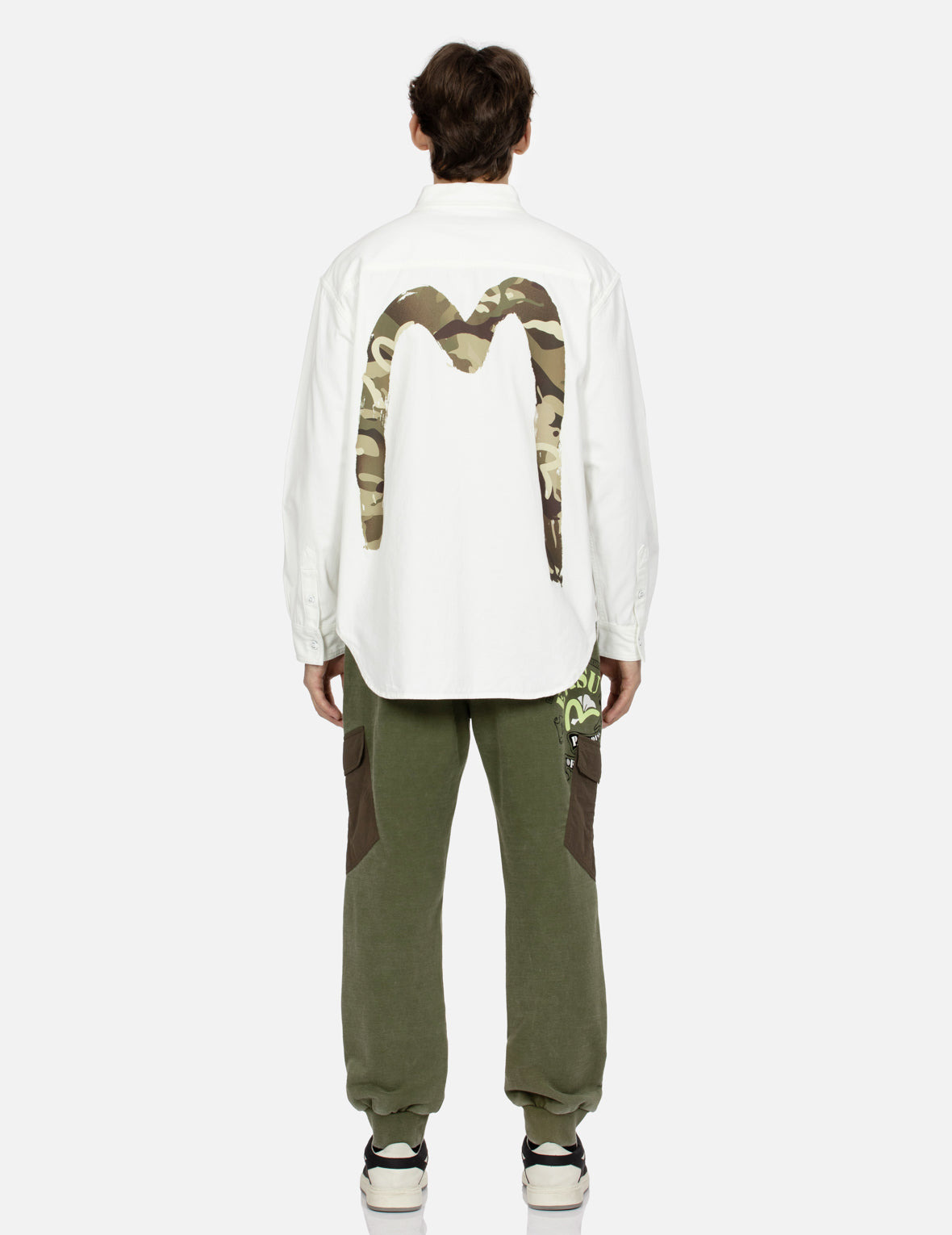 CAMOUFLAGE BRUSHSTROKE DAICOCK PRINT RELAX FIT SHIRT - 5
