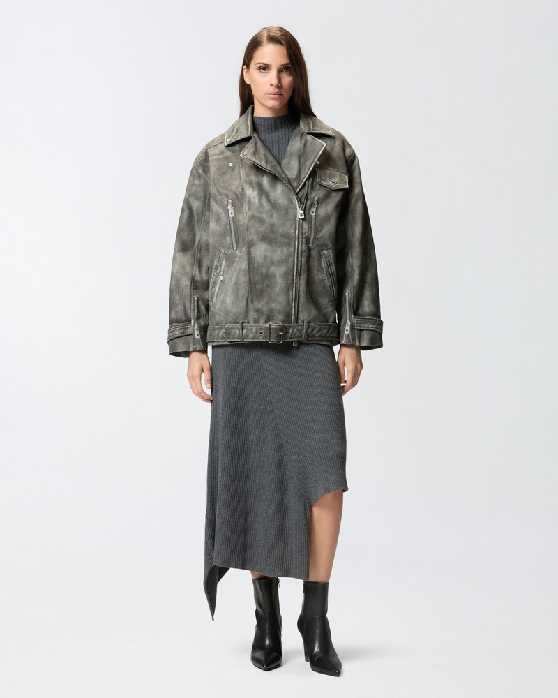 JACKET WITH LEATHER-EFFECT TROMPE-L'ŒIL PRINT 3