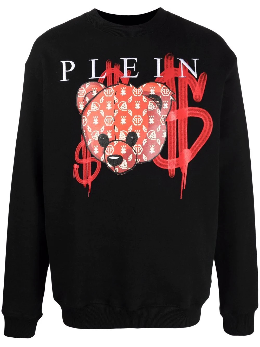 teddy bear-print sweatshirt - 1