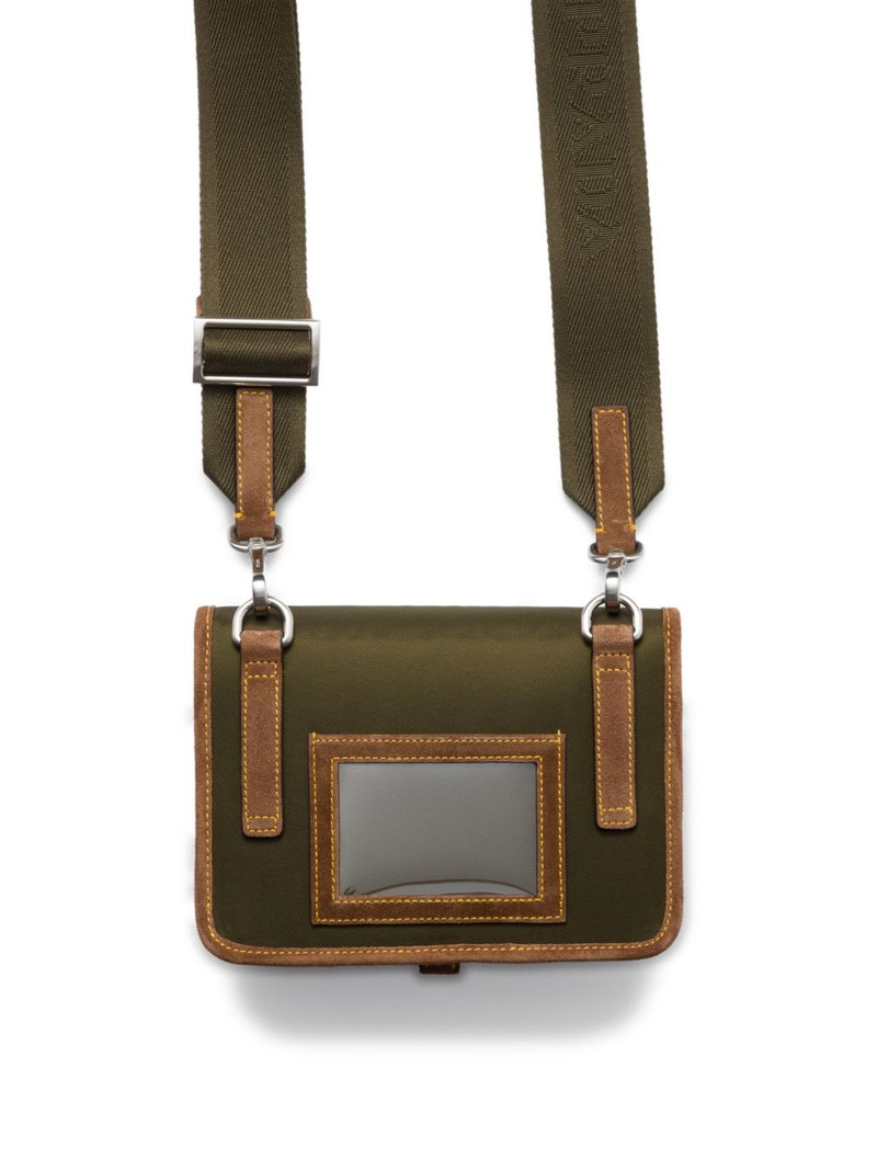 Prada canvas flap shoulder bag outlook