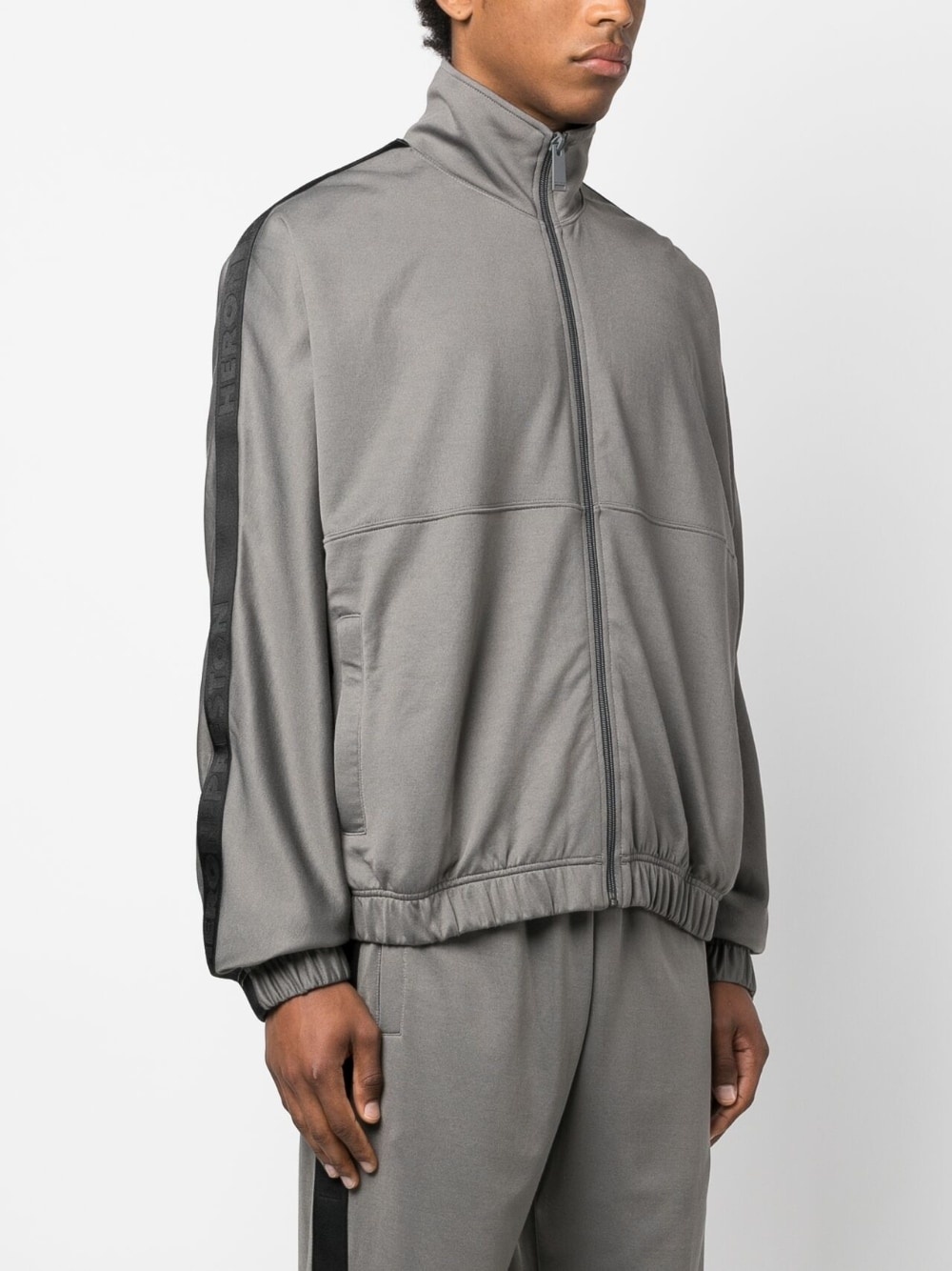 logo-patch zip-up sweatshirt - 3