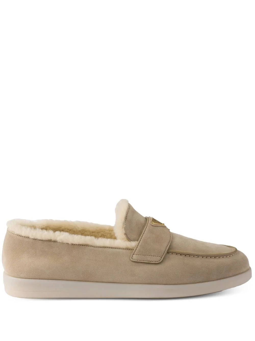 suede shearling loafers - 1