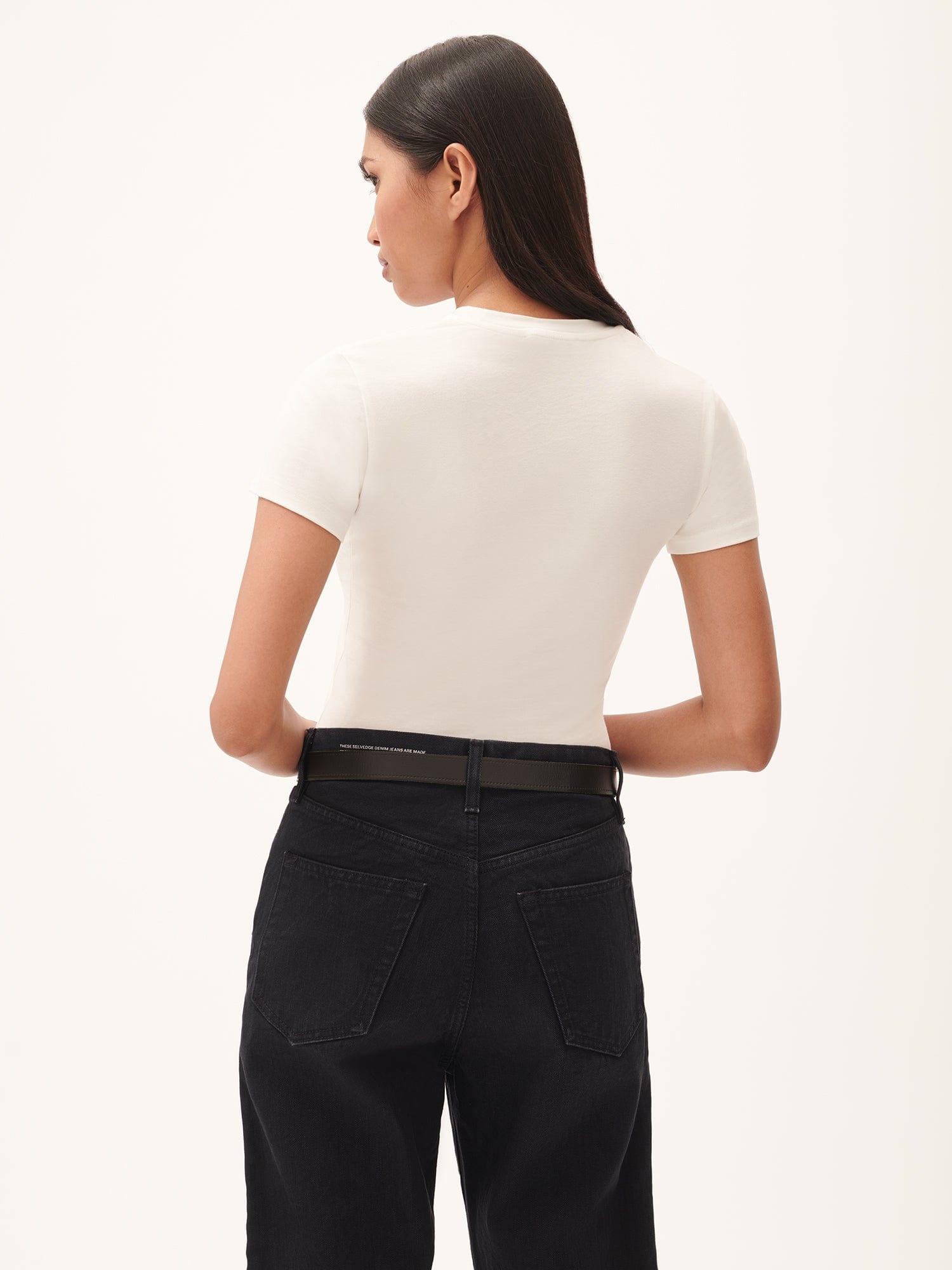 Womens 365 Cotton-Stretch T-shirt - Off-White - 4