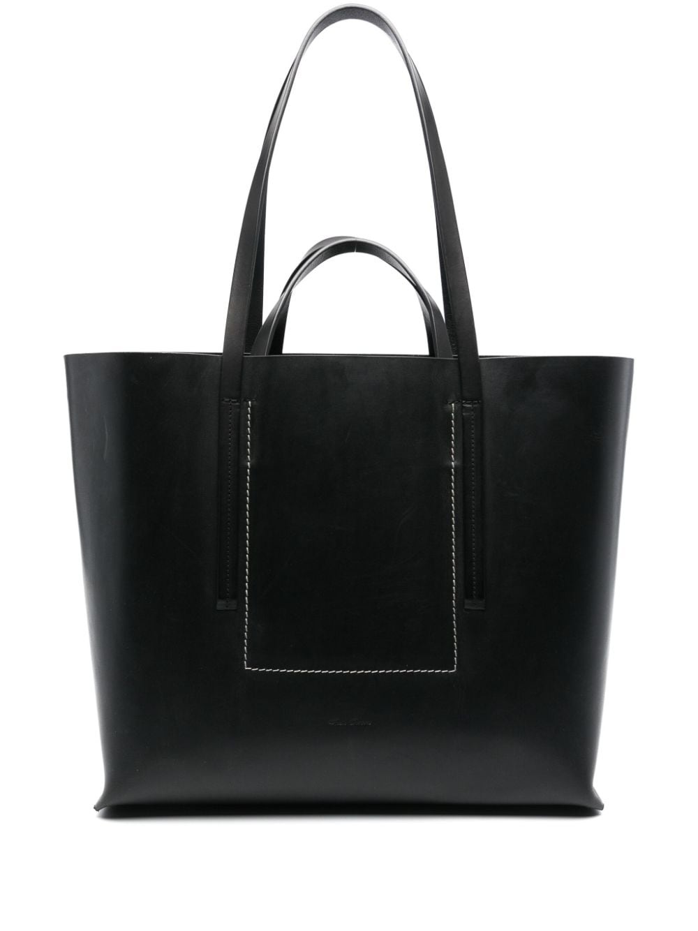 leather tote bag - 1